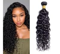 MYouan Water Wave 1 Bbundle Human Hair Bundle 12 Inch 15A 100% Unprocessed Wet And Wavy Bundle Human Hair Brazilian Water Wave Raw Hair Black Color 75g