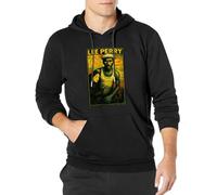 MYOUIMAI Lee Scratch Perry Dub Reggae Hoodies Long Sleeve Pullover Loose Mens Hoody Men Sweatershirt Size XL Black