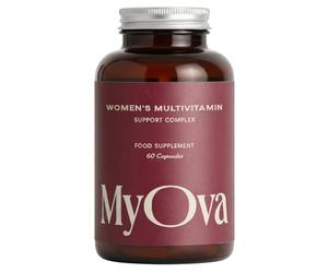 MyOva Multivitamin - Daily Multi-Vitamins for Women - 24 Essential Vitamins for Female Hormonal Balance - 350mg Myo-Inositol, 400ug Folate, 14mg Iron & 40ug Vitamin D3-60 Vegan Capsules - UK Made
