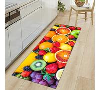 MYPALL Anti Fatigue Kitchen Mat Colourful Fruits Non-Slip Kitchen Mats and Rugs Runner Set Rubber Backing Durable Floor Mat Doormat Machine Washable 60 x 180cm