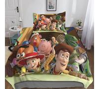 MYPALL Toy Story 3D Print Duvet Cover Bedding Sets Quilt Bed Covers with Zipper 3-piece Set Soft Easy Care for Young And Kids Adults Single（135x200cm）