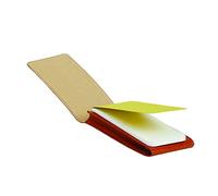 myPAPERCLIP Classic Edition Flippy Journal Nano Notebook | Mini Book Gift | Pocket Size Italian Vegan Leather | 96 Pages, Tan Brown, 1 Piece