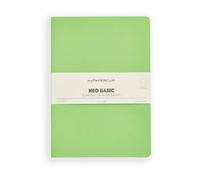 myPAPERCLIP NeoBasic B5 Plain Notebook | 160 Pages, 80 GSM, 250 GSM Soft Cover, B5 (6.93 x 9.84 in) | Green