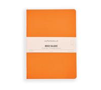 myPAPERCLIP NeoBasic B5 Plain Notebook | 160 Pages, 80 GSM, 250 GSM Soft Cover, B5 (6.93 x 9.84 in) | Orange
