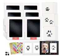 MYPAWLETS Inkless Paw Print Kit,Mess-Free Paw Print Stamp Pad for Dogs Cat,Pet Safe Clean Touch Ink Pad,Dog Nose Print Kit,Pet Paw Print Impression Kit Keepsake,Personalized Pet Lover,Dog Mom Gift-6M