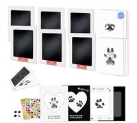 MYPAWLETS Paw Print Kit,Clean Touch/Inkless Ink Pad for Dog/Cat Pawprints,Paw Print Stamp Pad for Dogs,Dog Paw/Nose Print Kit Keepsake,Pet Paw Print Impression Kit with Frame,Gifts for Pet Parents-6M