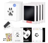 MYPAWLETS Paw Print Kit,Clean Touch/Inkless Ink Pad for Dog/Cat Pawprints,Paw Print Stamp Pad for Dogs,Dog Paw/Nose Print Kit Keepsake,Pet Paw Print Impression Kit with Frame,Gifts for Pet Parents-4M