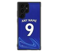 mypetsdirect.co.uk Galaxy S21 FE Personalised Chelsea Football Phone Case - Custom Name Number Blues Cover Compatible for iPhone + Galaxy - Customised Gift for Boys and Girls, 2024-2025 Kit