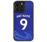 mypetsdirect.co.uk iPhone 8 Personalised Chelsea Football Phone Case - Custom Name Number Blues Cover Compatible for iPhone + Galaxy - Customised Gift for Boys and Girls, 2024-2025 Kit