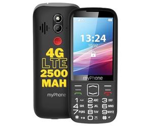 myPhone Halo 4 LTE Button Phone for Seniors without Contract Senior Mobile Phone, Dual SIM, Large Buttons and Display 3.5 Inches, Huge 2500 mAh Battery up to 16 Days on a Single Charge + SOS Button