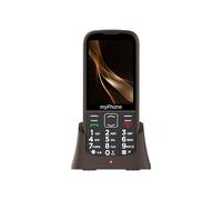 myPhone Halo 4 Plus LTE Senior Mobile Phone with Charging Cradle, 3.5 Inch Display, Big Buttons, SOS Button, 4G - Praline Collection