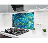 Myphotostation 101.5x51cm Ocean Breeze Printed Toughened Glass Splashback for Kitchen, Tempered Heat Resistant Glass Splashbacks for Cookers