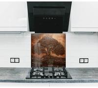 Myphotostation 110x70cm Majestic Tree of Life Glass Splashback for stove Tempered Glass Backsplash, Glass Backguards For Kitchen, Stove Wall Protector, Cutting Board, Cooker Wall Panel