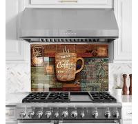 Myphotostation 120x48cm Food & Drink Glass Splashback for stove Tempered Glass Backsplash, Glass Backguards For Kitchen, Stove Wall Protector, Cutting Board, Cooker Wall Panel, Stove Back Cover