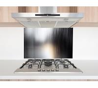 Myphotostation 60x60cm Steel Fade Gradient Metallic Style Glass Splashback for stove Tempered Glass Backsplash, Glass Backguards For Kitchen, Stove Wall Protector, Cutting Board, Stove Back Cover