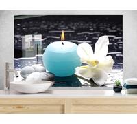 Myphotostation 63.5x30.5cm Zen Spa Stones Glass Splashback for stove Tempered Glass Backsplash, Glass Backguards For Kitchen, Stove Wall Protector, Cutting Board, Cooker Wall Panel, Stove Back Cover