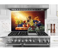 Myphotostation 63.5x46cm Still Life Fruit Glass Splashback for stove Tempered Glass Backsplash, Glass Backguards For Kitchen, Stove Wall Protector, Cooker Wall Panel, Stove Back Cover