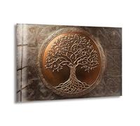 Myphotostation 63.5x46cm Tree of Life Tempered Glass Splashback for stove Glass Backsplash, Glass Backguards For Kitchen Stove,Cooker Wall Panel, Stove Back Cover