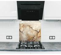 Myphotostation 72x46cm Marble Sahara Cracks Glass Splashback for stove Tempered Glass Backsplash, Glass Backguards For Stove Wall Protector, Cutting Board, Cooker Wall Panel, Stove Back Cover