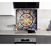 Myphotostation 72x46cm Stained window Glass Splashback for stove Tempered Glass Backsplash, Glass Backguards For Kitchen, Stove Wall Protector, Cutting Board, Cooker Wall Panel, Stove Back Cover