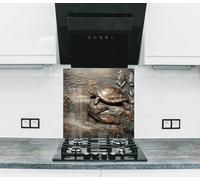Myphotostation 72x46cm Turtle by the Falls Glass Splashback for stove Tempered Glass Backsplash, Glass Backguards For Kitchen Stove,Cutting Board, Cooker Wall Panel, Stove Back Cover