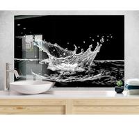 Myphotostation 76x40.5cm Water Splash Glass Splashback for stove Tempered Glass Backsplash, Glass Backguards For Kitchen, Stove Wall Protector, Cutting Board, Cooker Wall Panel, Stove Back Cover