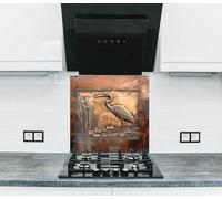Myphotostation 90x36cm Golden Heron in Marshland Glass Splashback for stove Tempered Glass Backsplash, Glass Backguards For Kitchen, Stove Wall Protector, Cutting Board, Cooker Wall Panel