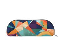 MyPiky Abstract Geometric Print Cosmetic Bags For Women,Receive Bag Makeup Bag Travel Storage Bag Toiletry Bags Pencil Case, Abstract Geometric, One Size