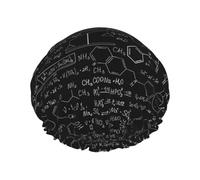 MyPiky Abstract Science Chemistry Print Shower Cap,Elastic And Reusable Bath Hair Hat For Long Hair,Large Waterproof Shower Bonnet,For Women Men Kids