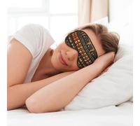 MyPiky African Classic Weave Print Soft Eye Mask for Sleep Mask Sleep Eye Mask for Women Men Sleeping Sleeping Travel, Black