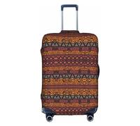MyPiky African Mud Cloth Tribal Print Luggage Cover Suitcase Protector Travel Suitcase Cover For Kid And Adult Fits 18-32 Inch, White, M