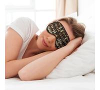 MyPiky African Mud Cloth Tribal Print Soft Eye Mask for Sleep Mask Sleep Eye Mask for Women Men Sleeping Sleeping Travel, Black