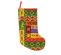 MyPiky African National Patterns Print Christmas Stocking Christmas Ornaments Xmas Stockings Hanging Decor for Family Party Holiday