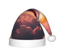 MyPiky Airplane Sunsets Sky Print Christmas Elf 13.8in Hat For Santa Xmas Holiday Festive Party Gift Decorations