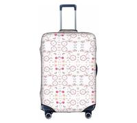 MyPiky Alpaca Flame Print Elastic Luggage Sleeve Elastic Spandex for 18-28 Inch Luggage White XL, White, XL