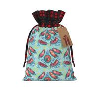 MyPiky Animal Cute Brown Otters Print Drawstring Christmas Gift Bags Gift Wrap Bags Candy Storage Bag Reusable 4.7x6.9 Inch Party