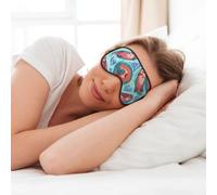 MyPiky Animal Cute Brown Otters Print Soft Eye Mask for Sleep Mask Sleep Eye Mask for Women Men Sleeping Sleeping Travel, Black