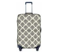 MyPiky Asian Elephants Print Luggage Cover Suitcase Protector Travel Suitcase Cover For Kid And Adult Fits 18-32 Inch, White, XL