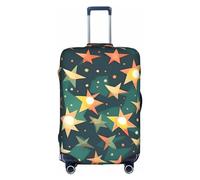 MyPiky Atomic Stars Retro Pattern Print Print Luggage Cover Suitcase Protector Travel Suitcase Cover For Kid And Adult Fits 18-32 Inch, White, L
