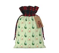 MyPiky Avocado Pattern Print Drawstring Christmas Gift Bags Gift Wrap Bags Candy Storage Bag Reusable 4.7x6.9 Inch Party