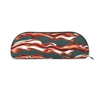 MyPiky Bacon Pattern Print Receive Bag Makeup Bag Cosmetic Bags Travel Storage Bag Toiletry Receive Bags Pencil Case Pencil Bag, Bacon Pattern, One Size