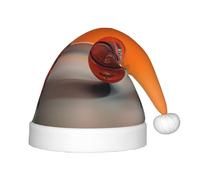 MyPiky Basketball Orange Print Christmas Elf 13.8in Hat For Santa Xmas Holiday Festive Party Gift Decorations