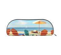 MyPiky Beach Chairs And Scenery Print Receive Bag Makeup Bag Cosmetic Bags Travel Storage Bag Toiletry Receive Bags Pencil Case Pencil Bag, Beach Chairs And Scenery, One Size