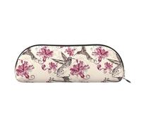 MyPiky Beautiful Flowers Hummingbird Print Receive Bag Makeup Bag Cosmetic Bags Travel Storage Bag Toiletry Receive Bags Pencil Case Pencil Bag, Beautiful Flowers Hummingbird, One Size