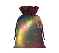 MyPiky Beautiful Galaxy Print Drawstring Christmas Gift Bags Gift Wrap Bags Candy Storage Bag Reusable 4.7x6.9 Inch Party