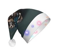 MyPiky Beautiful Moth Print Christmas Led Hat For Men And Women Festive Halloween New Year Party Accessory