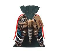 MyPiky Beautiful Moth Printing Christmas Drawstring Gift Bag For Xmas Birthday Holiday Party Presents Favors Bags