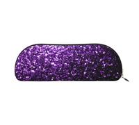 MyPiky Beautiful Purple Glitter Print Receive Bag Makeup Bag Cosmetic Bags Travel Storage Bag Toiletry Receive Bags Pencil Case Pencil Bag, Beautiful Purple Glitter, One Size