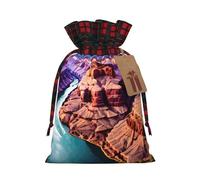 MyPiky Beauty Grand Canyon Printing Christmas Drawstring Gift Bags Xmas Holiday Reusable Needs Wrapping Present Bags