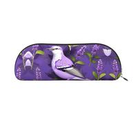 MyPiky Bird In Purple Lavender Floral Flowers Print Receive Bag Makeup Bag Cosmetic Bags Travel Storage Bag Toiletry Receive Bags Pencil Case Pencil Bag, Bird In Purple Lavender Floral Flowers, One